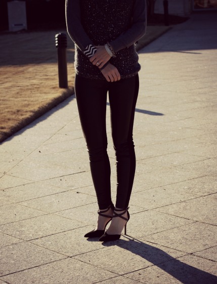Leather + Strappy Heels