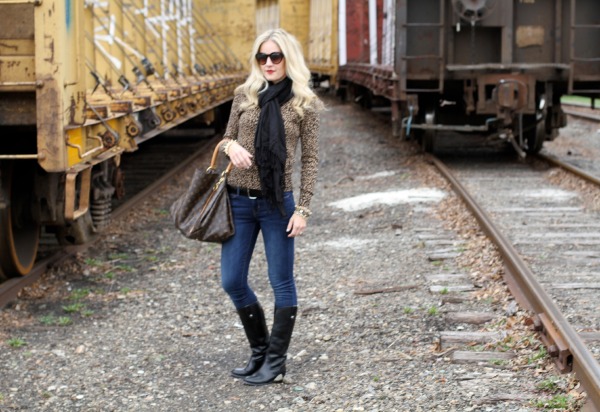 leopard sweater and frye boots on calicrest.com.jpg