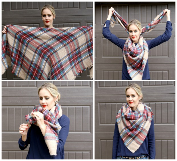 How to tie your blanket scarf on CaliCrest.com